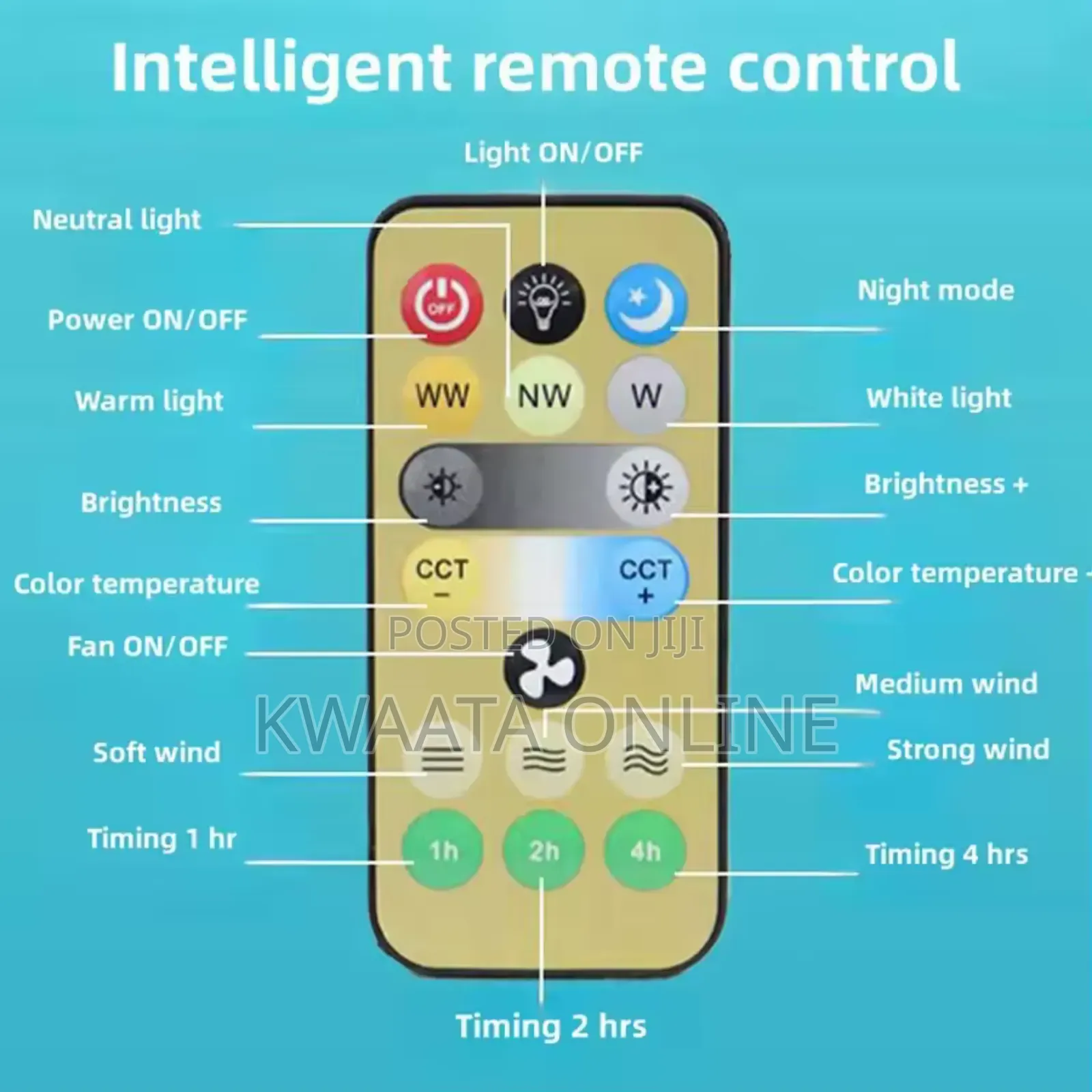 2in1 Ceiling Fan and Light E27 30w Fan With Remote Control
