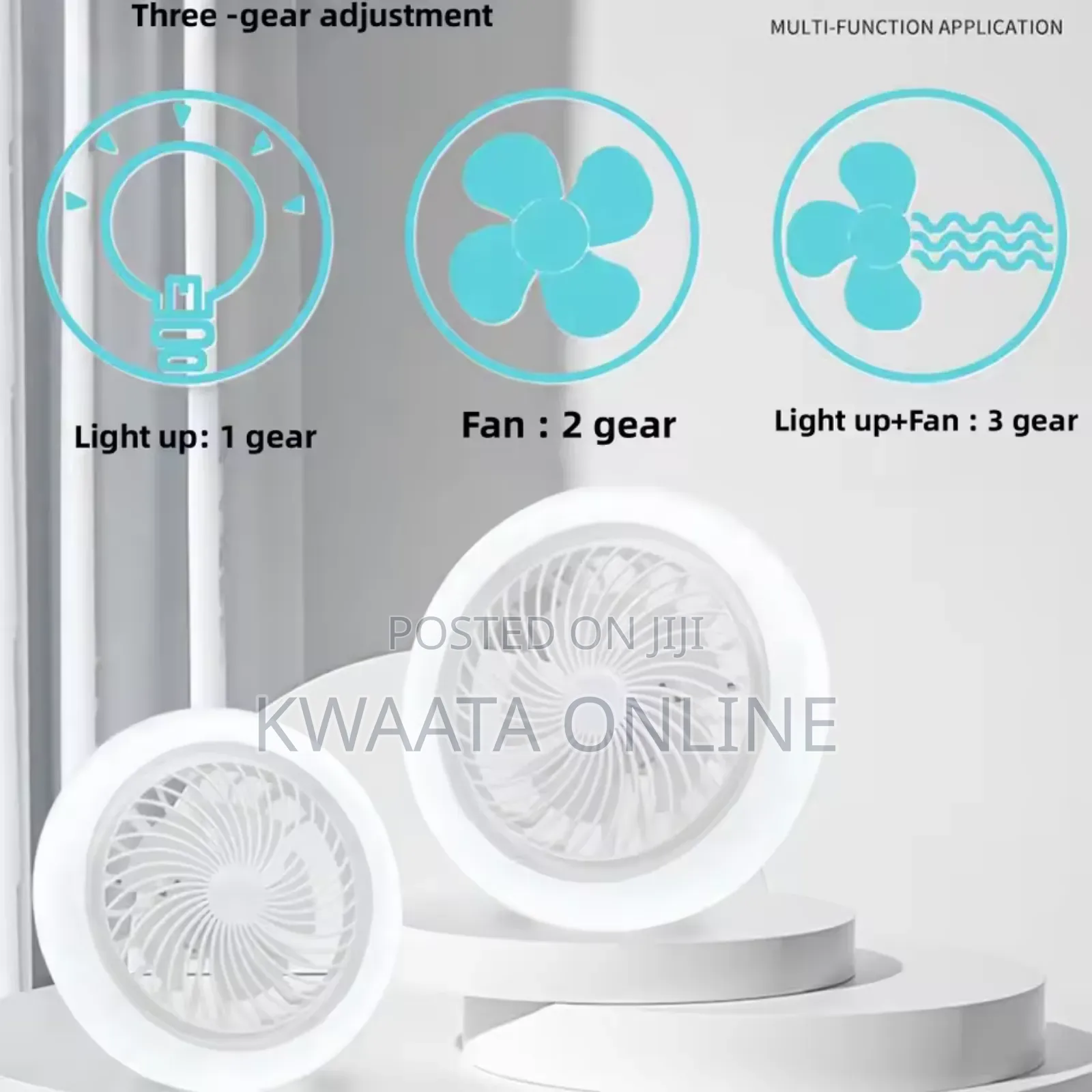 2in1 Ceiling Fan and Light E27 30w Fan With Remote Control