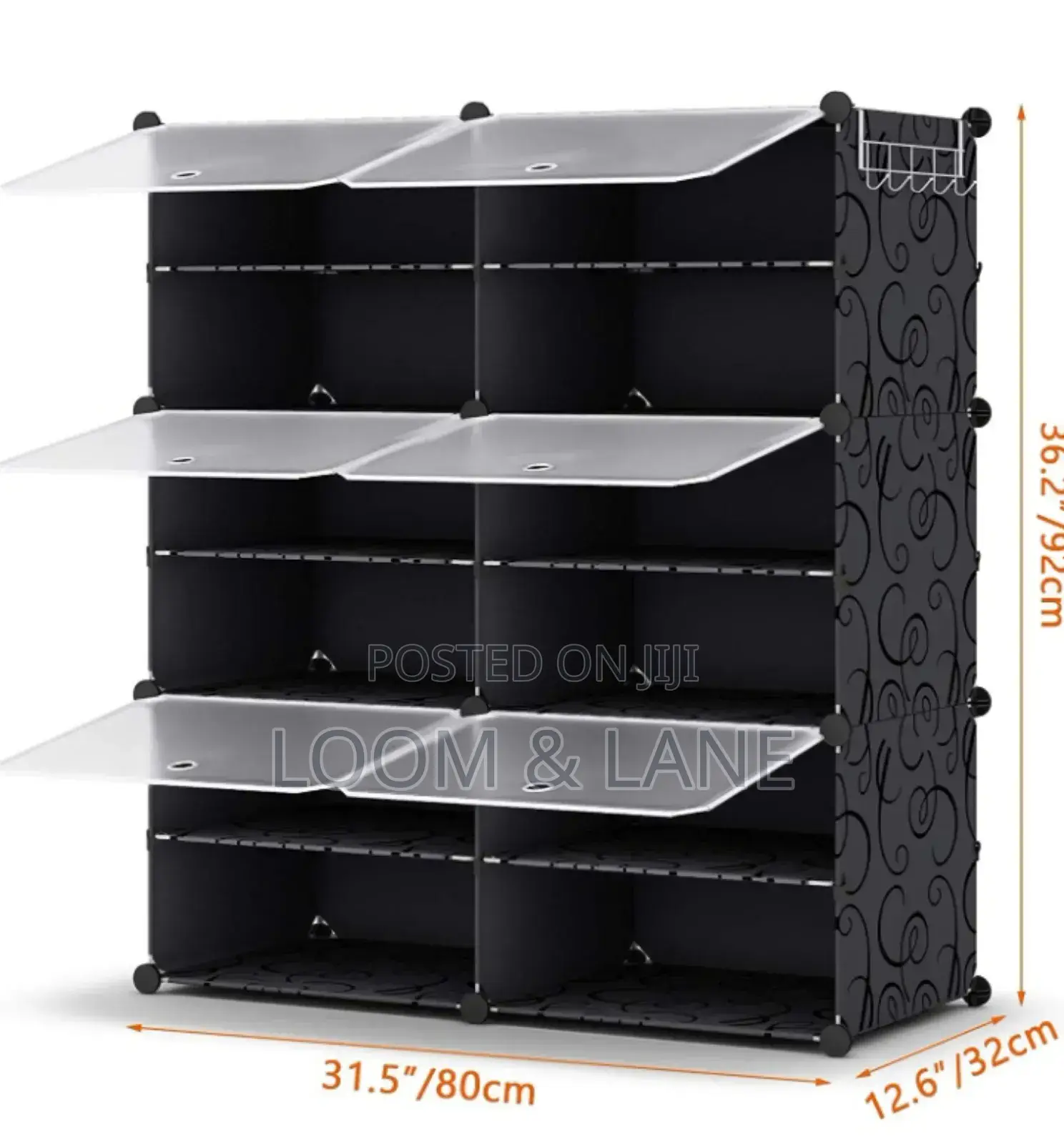 2 Column Shoe Rack Plastic Organizer for Home / Office Color