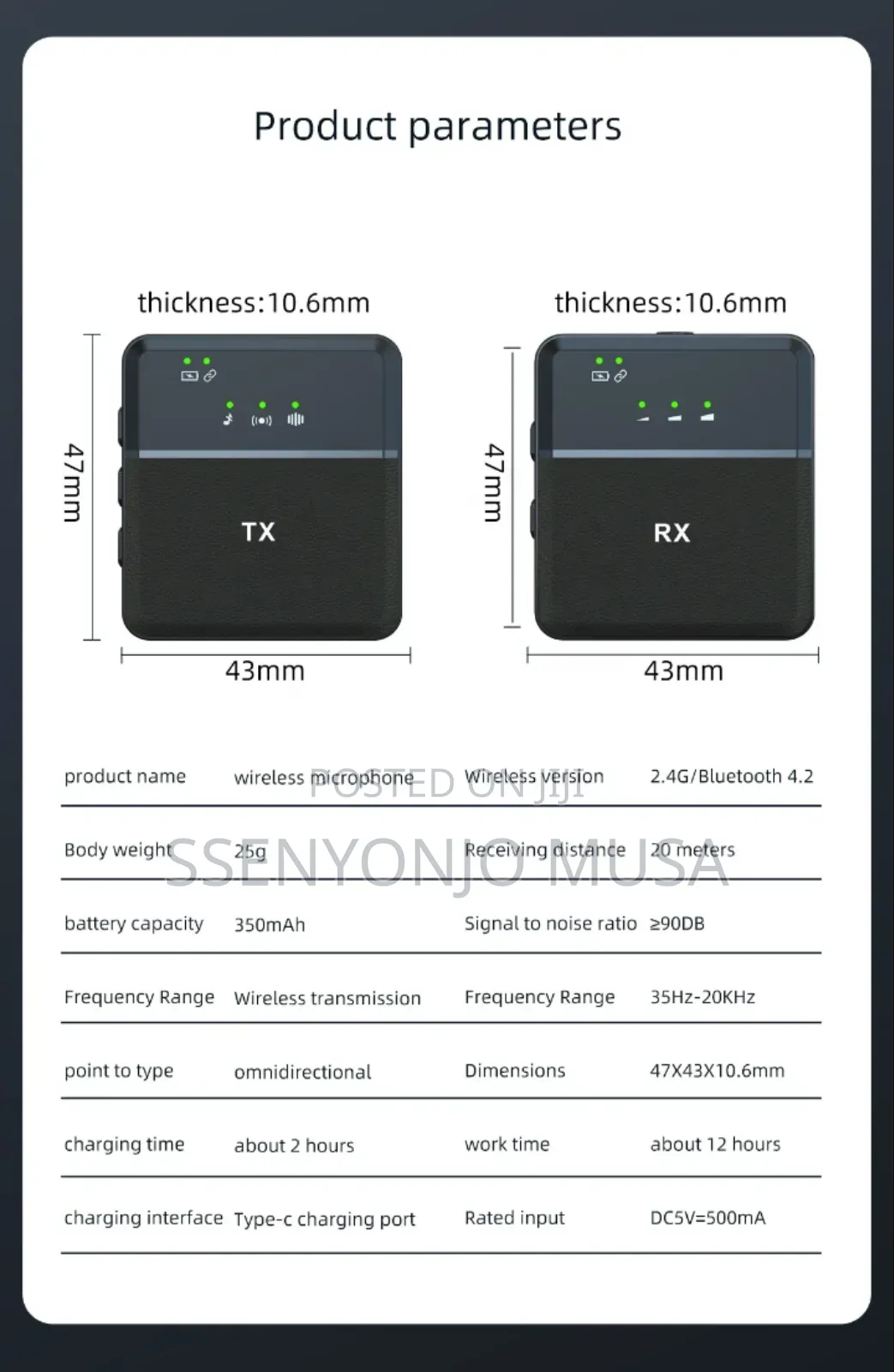 Sx31 Wireless Microphone - 3-in-1 Multi-Functional Mic