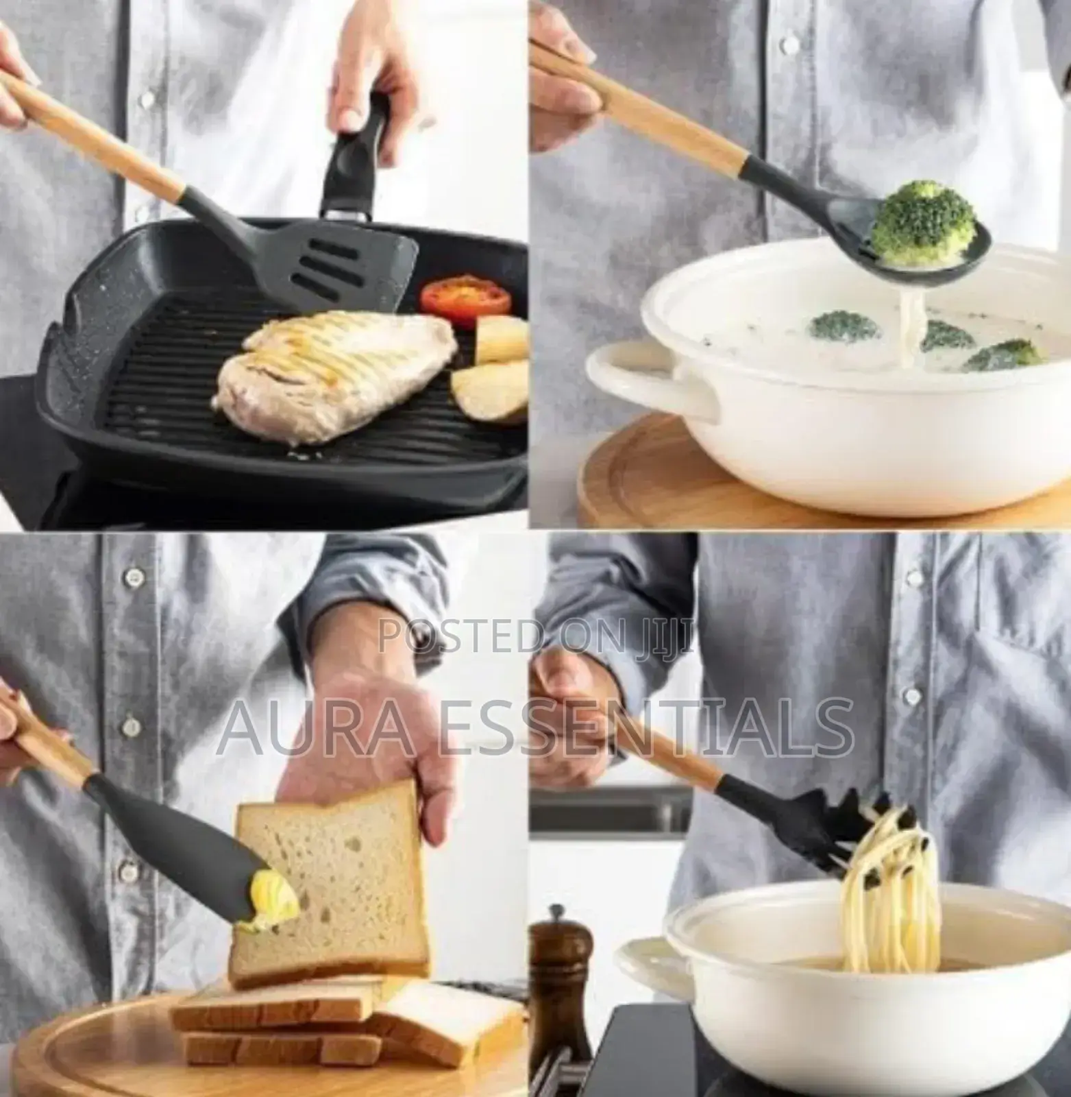12pcs Kitchen Utensil Set Silicone Cooking Utensils Kit