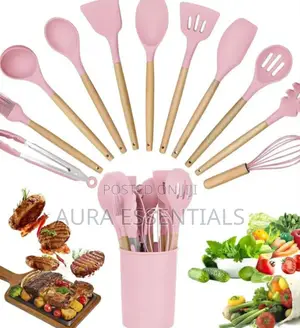 12pcs Kitchen Utensil Set Silicone Cooking Utensils Kit