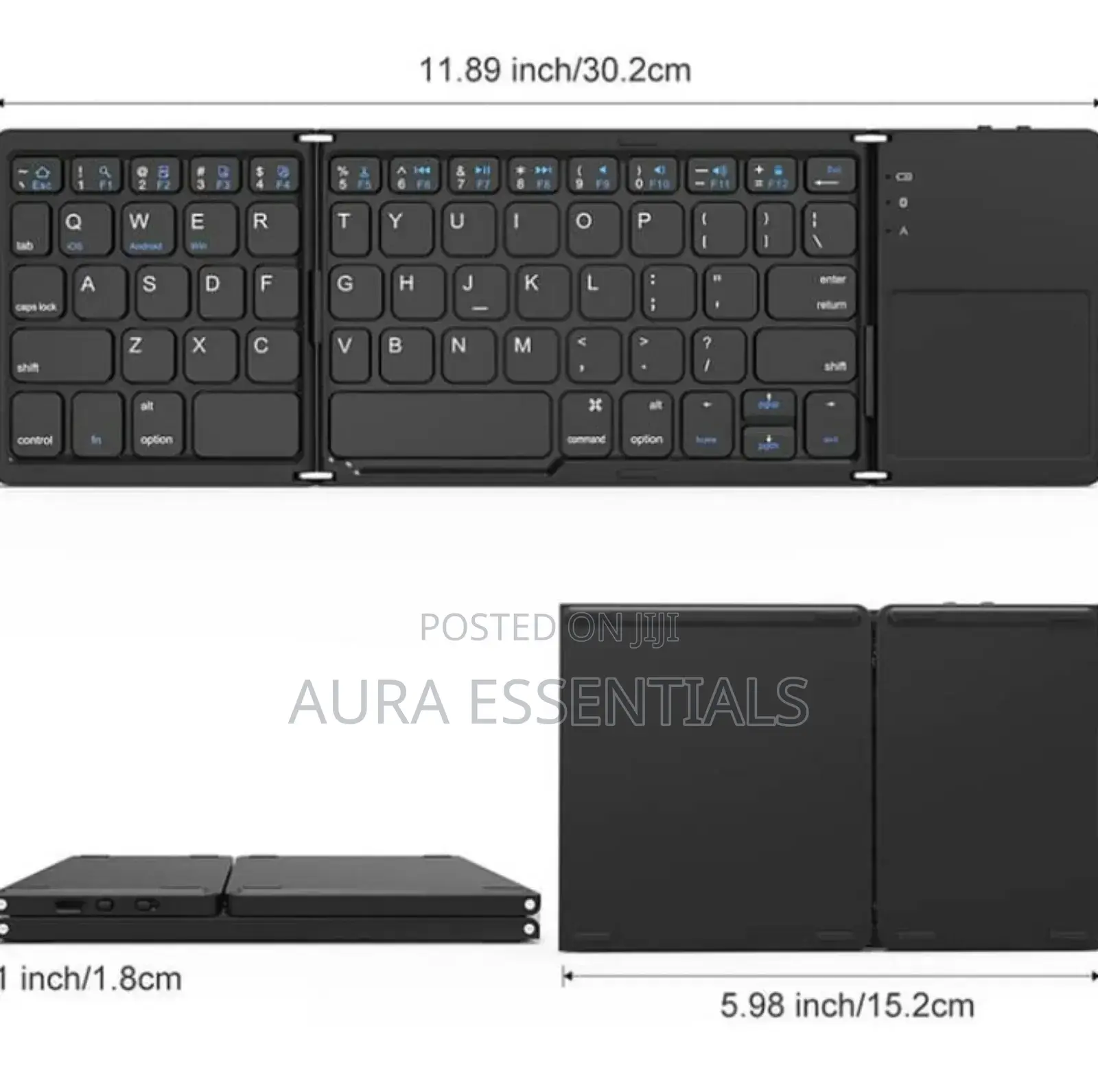 Unique Foldable Wireless Bluetooth Keyboard With Touchpad