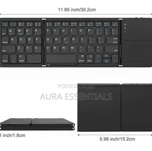 Unique Foldable Wireless Bluetooth Keyboard With Touchpad