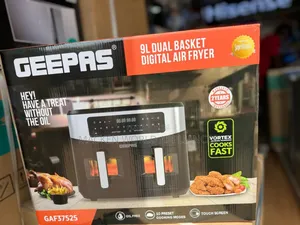 Geepas 9 L Dual Basket Digital Air Fryer- Gaf37525uk