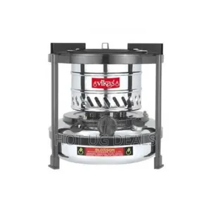 Vikas Kerosene Wick Stove 1.5 Litres - Silver/Black