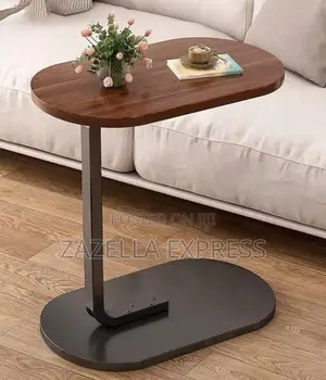Small Oval C-Shaped Mini Nightstand Coffee Table
