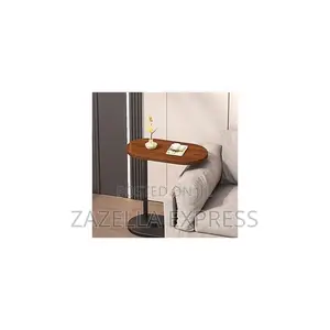Small Oval C-Shaped Mini Nightstand Coffee Table