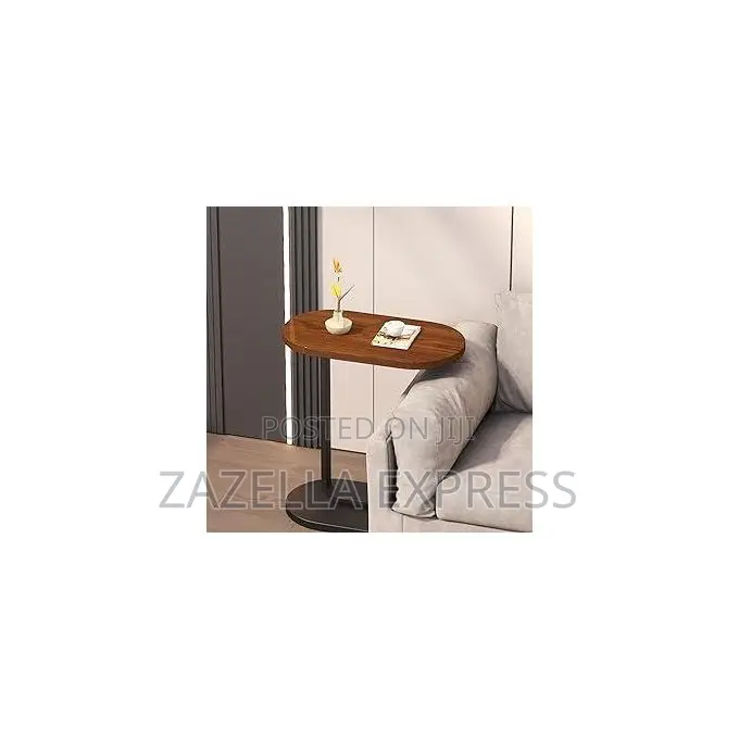 Small Oval C-Shaped Mini Nightstand Coffee Table