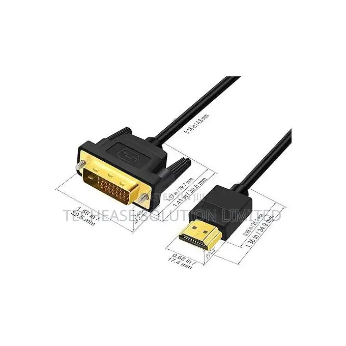 Hdmi to Dvi Adapter Cable – 2-Way High-Speed 1.5m