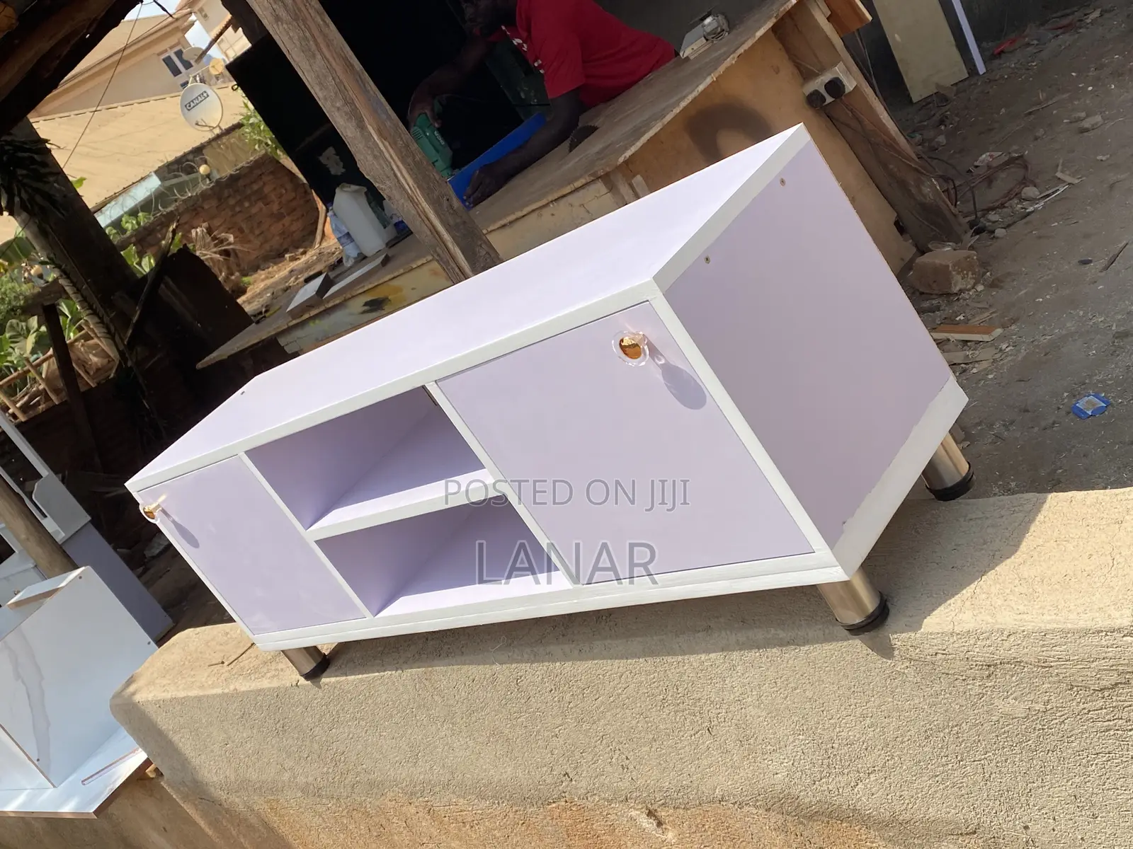 Tv Stand Golden White
