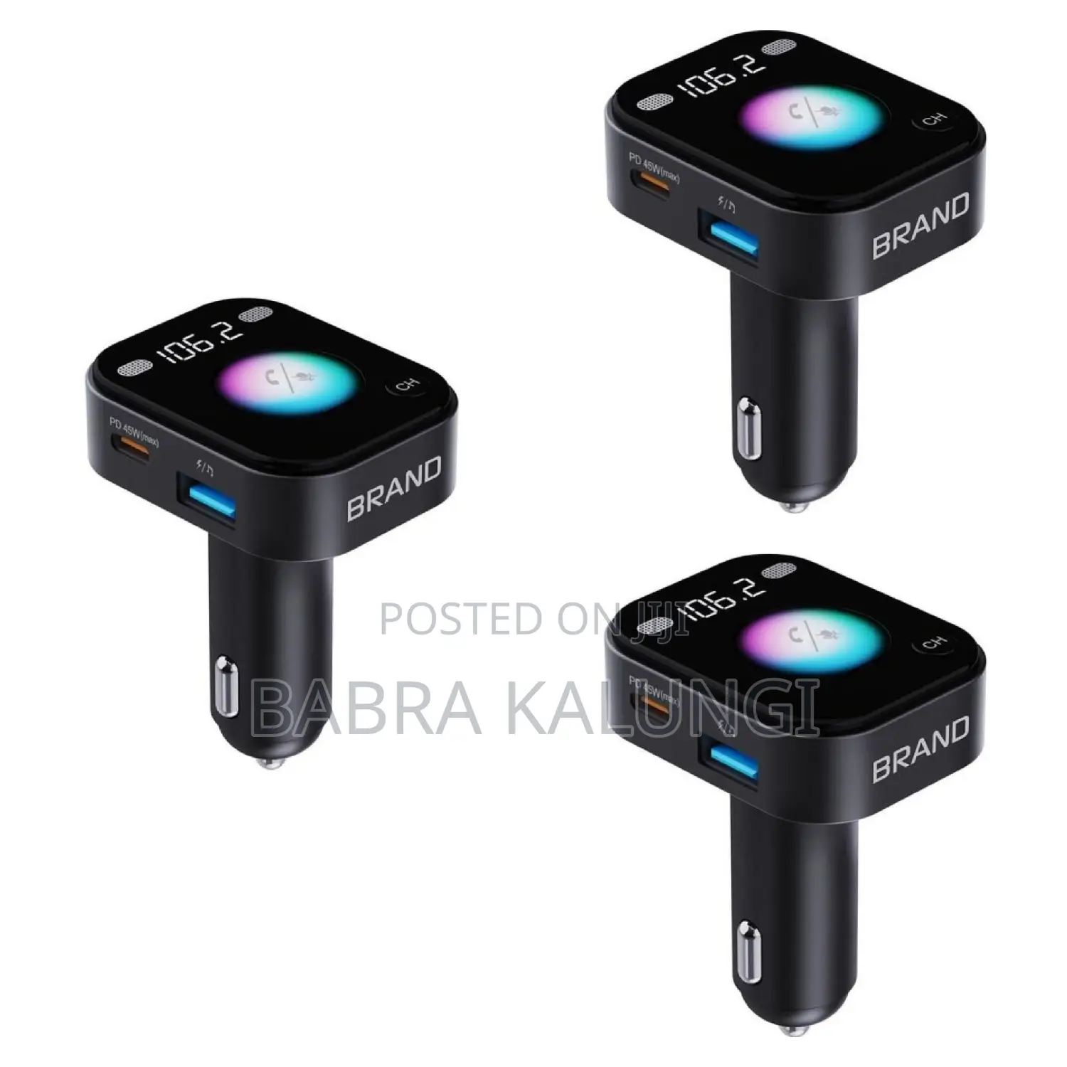 Porodo Bluetooth Fm Transmitter With Voice Command