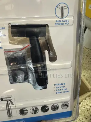 Shataf or Bidet Sprayer in Black and Silver