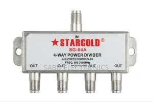Premium Stargold Sg-04a 4-Port Satellite Signal Splitter