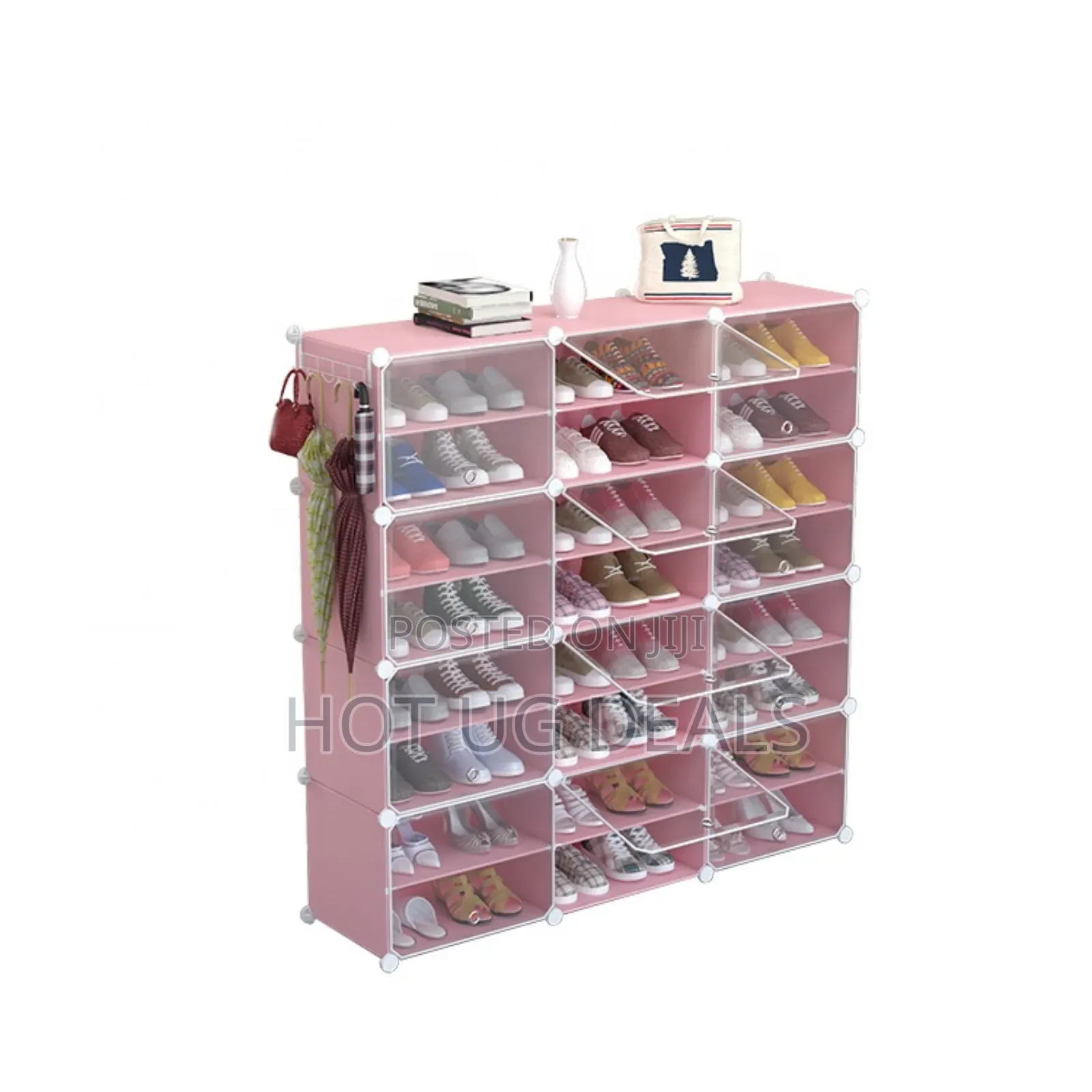3 Column Portable Shoe Rack Storage Cabinet Organizer