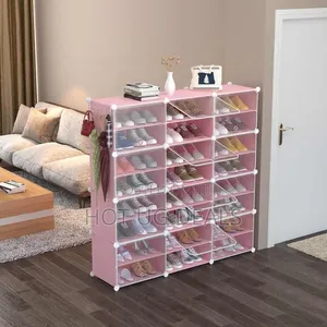 3 Column Portable Shoe Rack Storage Cabinet Organizer