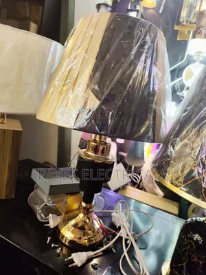 Black and Gold Decorative Bedside Lamp