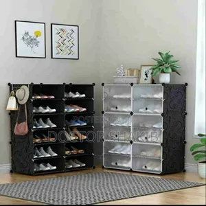 New 2 Column Shoe Rack Plastic Organizer for Home