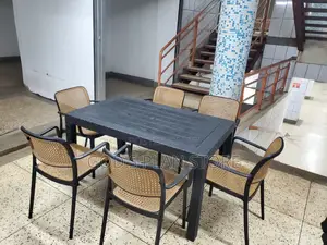 Hotel Rectangular Plastic Table and Chairs Set