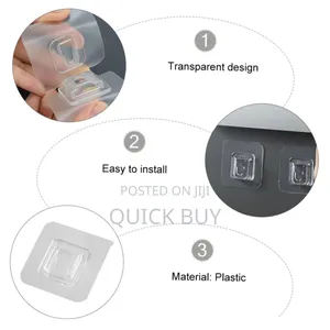 2pcs Double-Sided Adhesive Wall Hooks