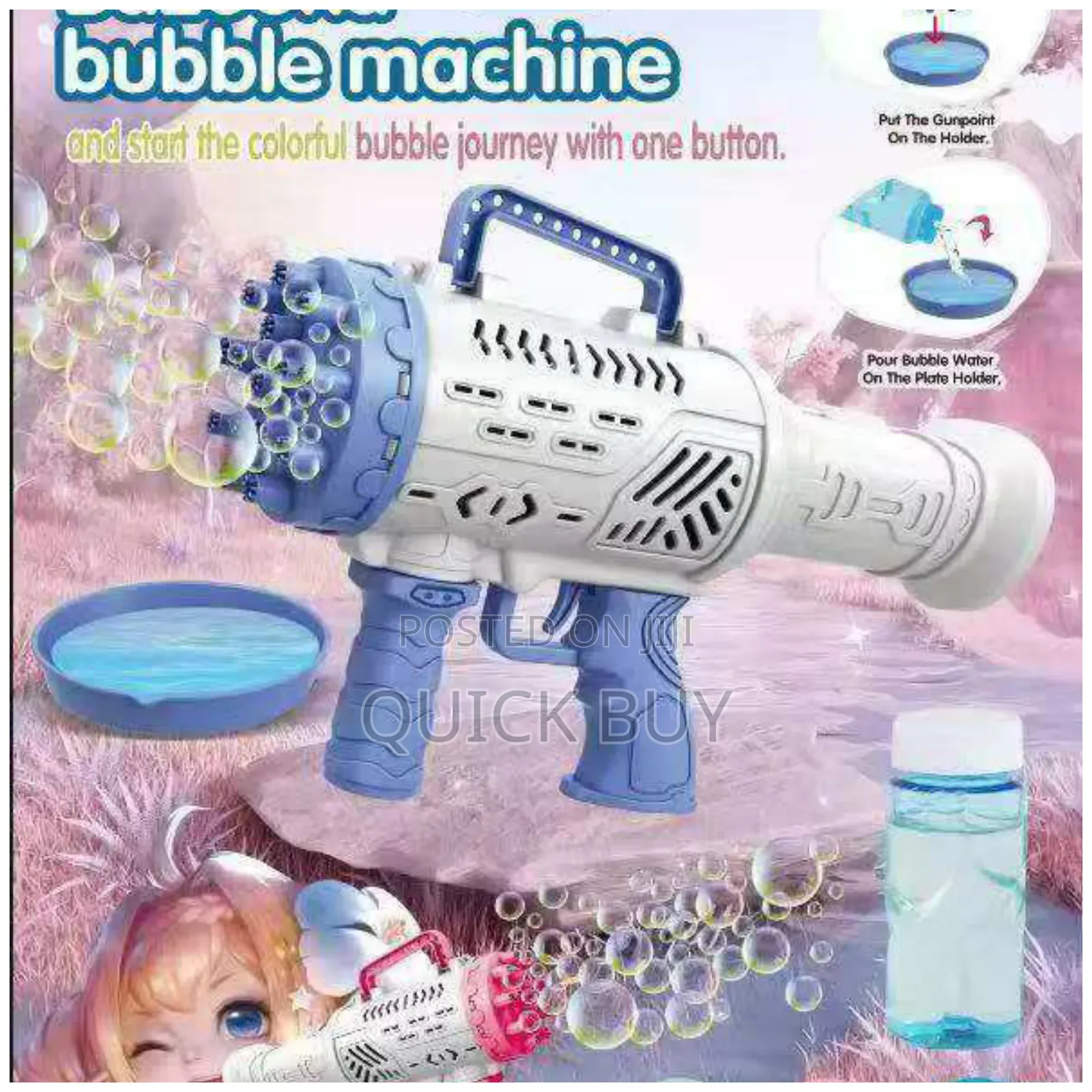 Kids Bazooka Bubble Machine Gun