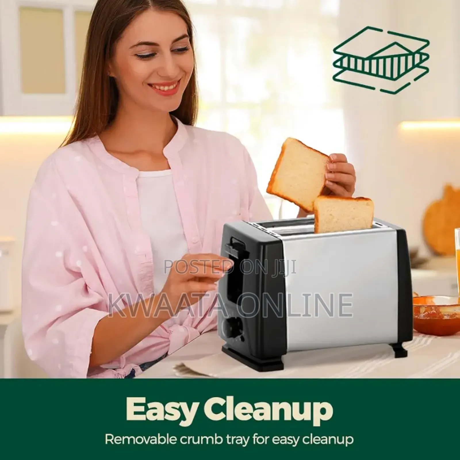 Sokany Automatic Electric 2 Slice Pop Up Bread Toaster