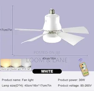 Electric Bulb With Fan and Remote