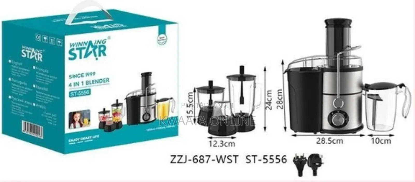4 in 1 Winning Star St-5556 Multifunctional Blender Juicer