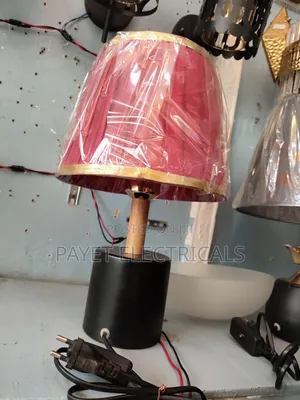 Red and Black Bedside Lamp