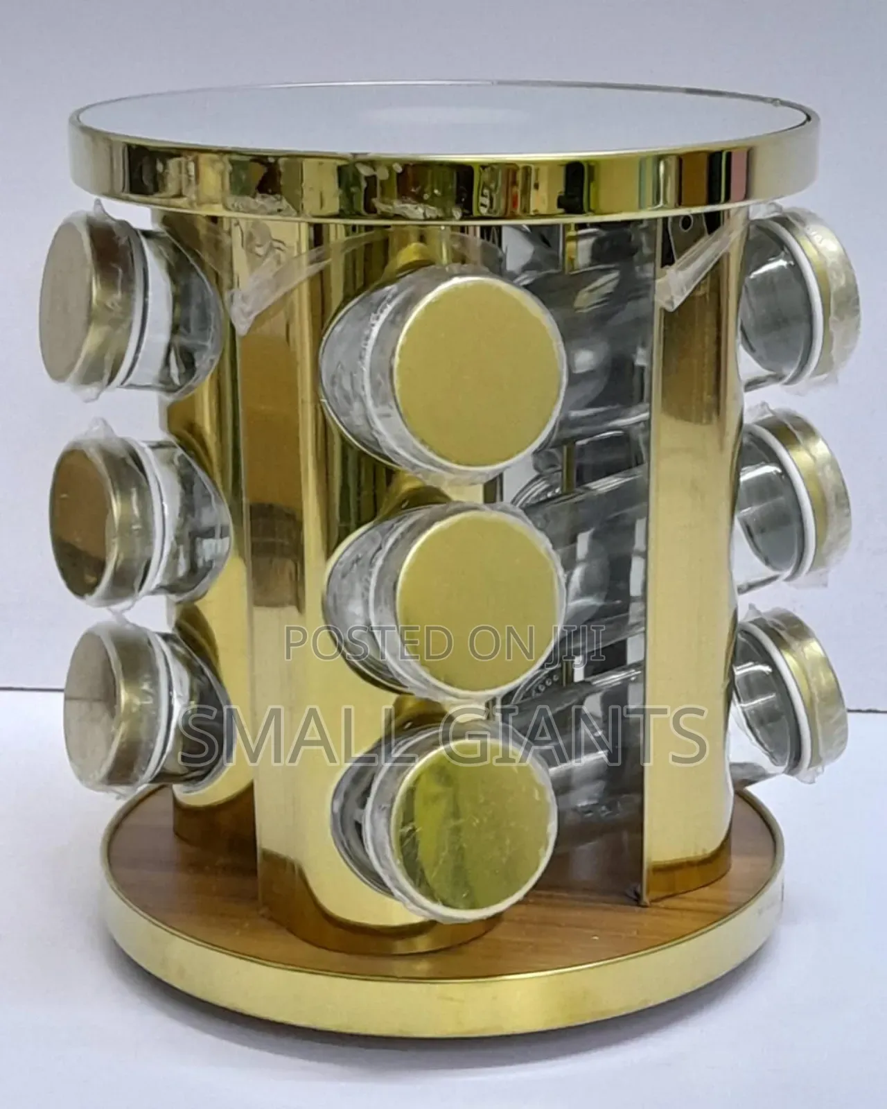 Countertop Glass Rotating Spice Rack Organizer