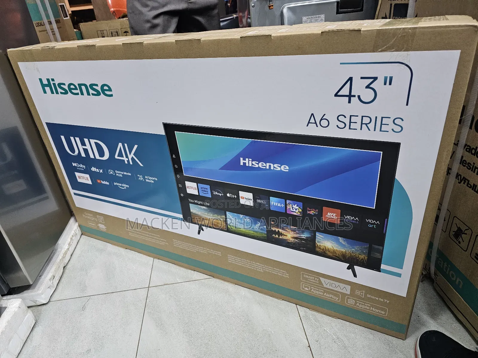 43 Hisense Smart Uhd A6 Series Frameless + Bluetooth