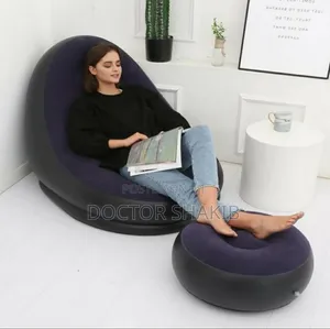 Comfortable Air Pumped Sofa With Foot Rest and Manual Pump