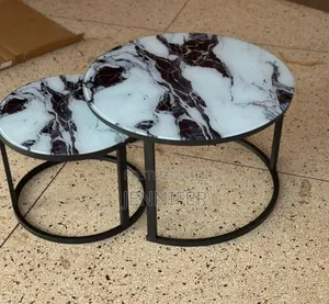 High-Quality Round Marble Coffee Set