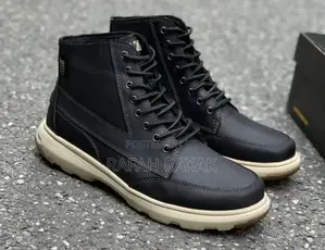 Original Men’S Black Caterpillar Casual Leather Boots