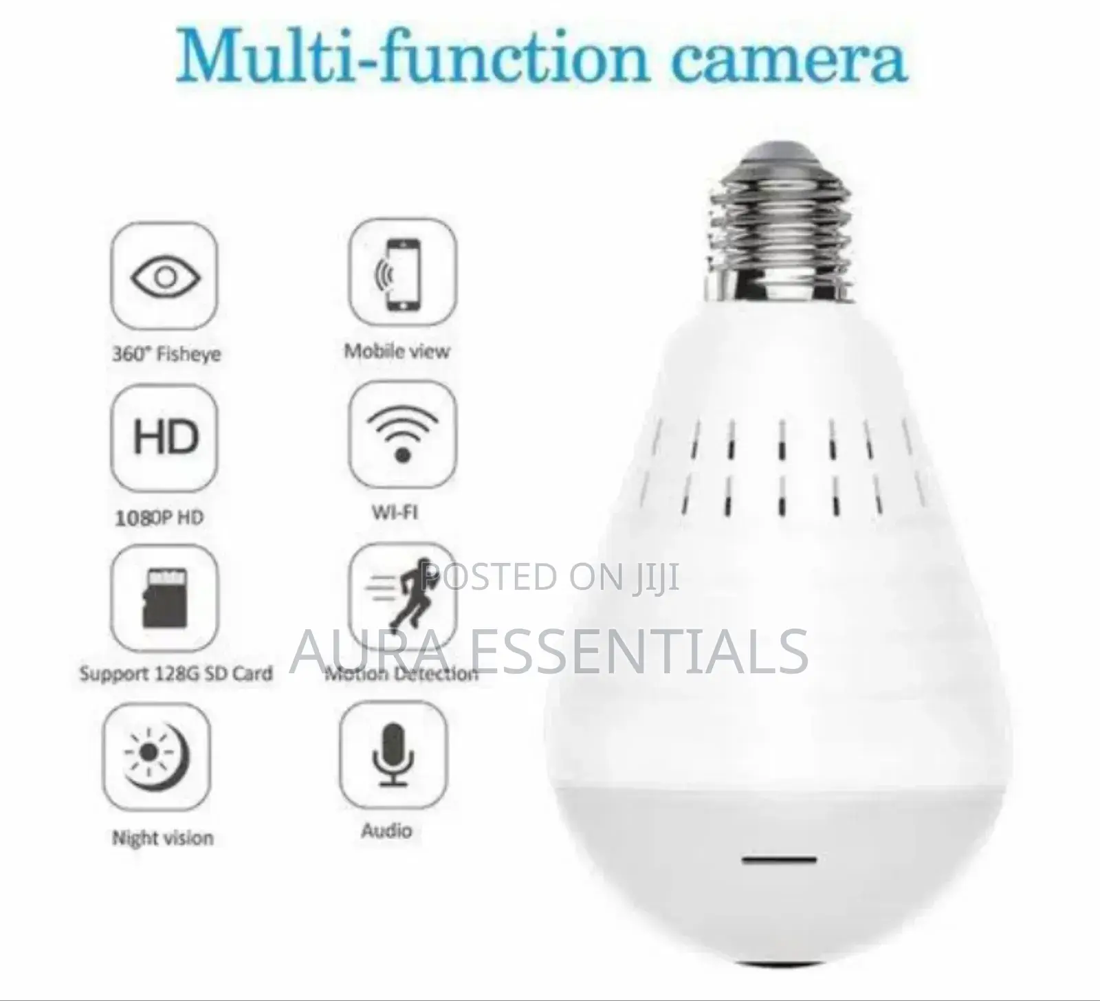 360 Degree Wireless Ip Camera Bulb Light