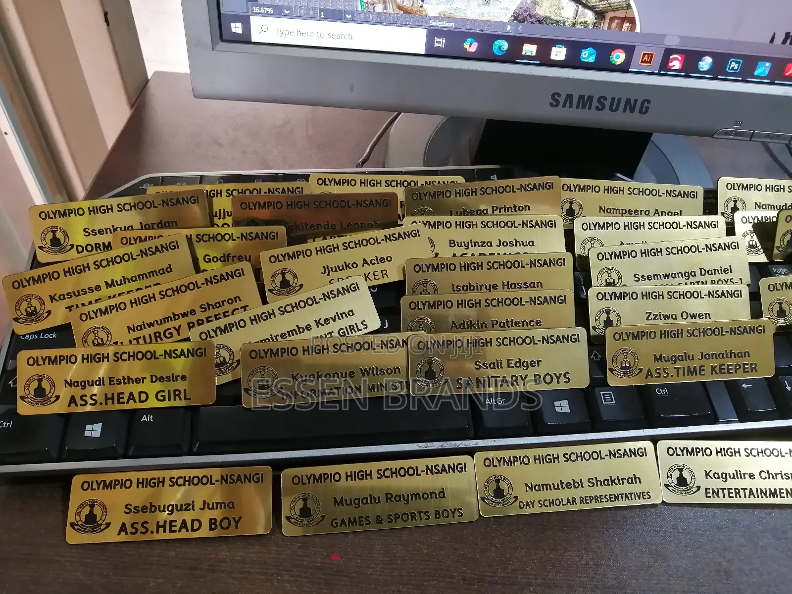 Nametags.Gold Silver