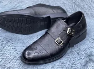 Original Classic Black Clarks Double Monk Strap Oxford Shoes