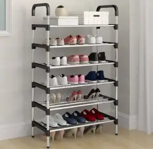 Metallic Shoe Rack 7 Layer Rack Stainless Steel
