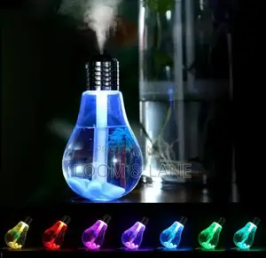 Bulb Home Decor Humidifier With Light Scenery