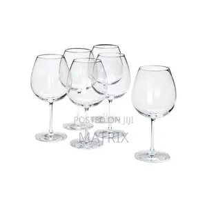6 Pieces of Big Wine Glasses - Transparent
