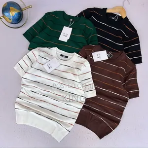 Knit T-Shirt. Striped