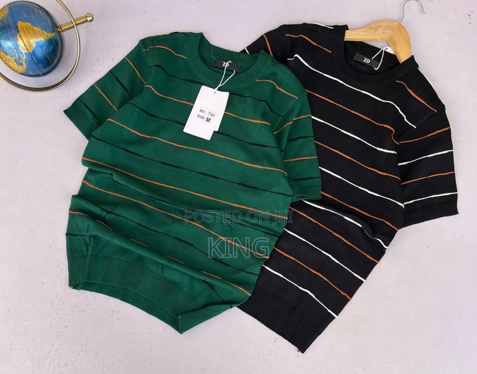 Knit T-Shirt. Striped
