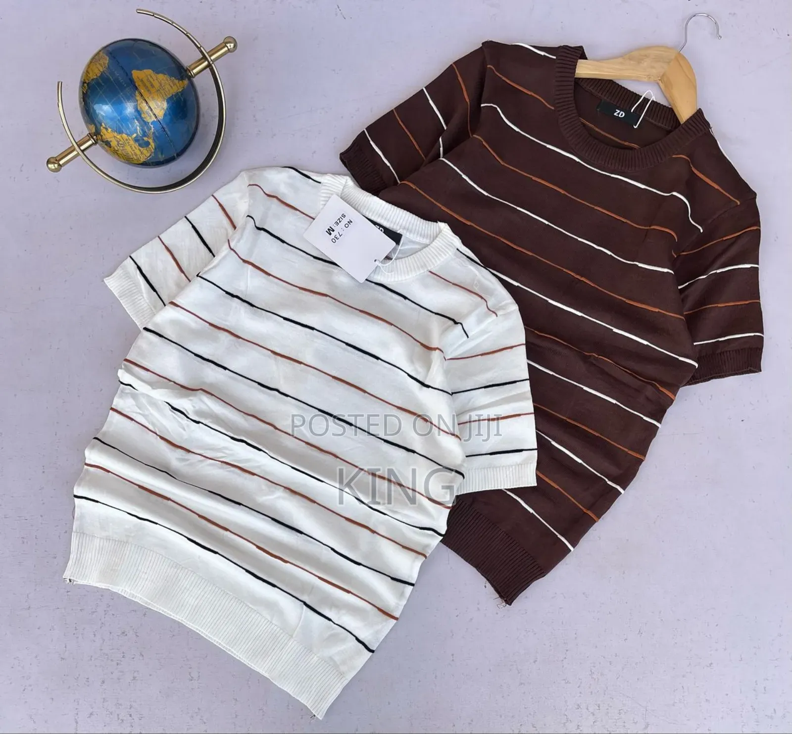 Knit T-Shirt. Striped