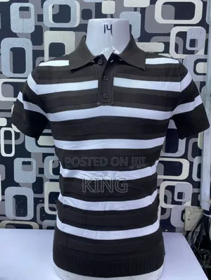 Two Colour Stripe Polo Shirts