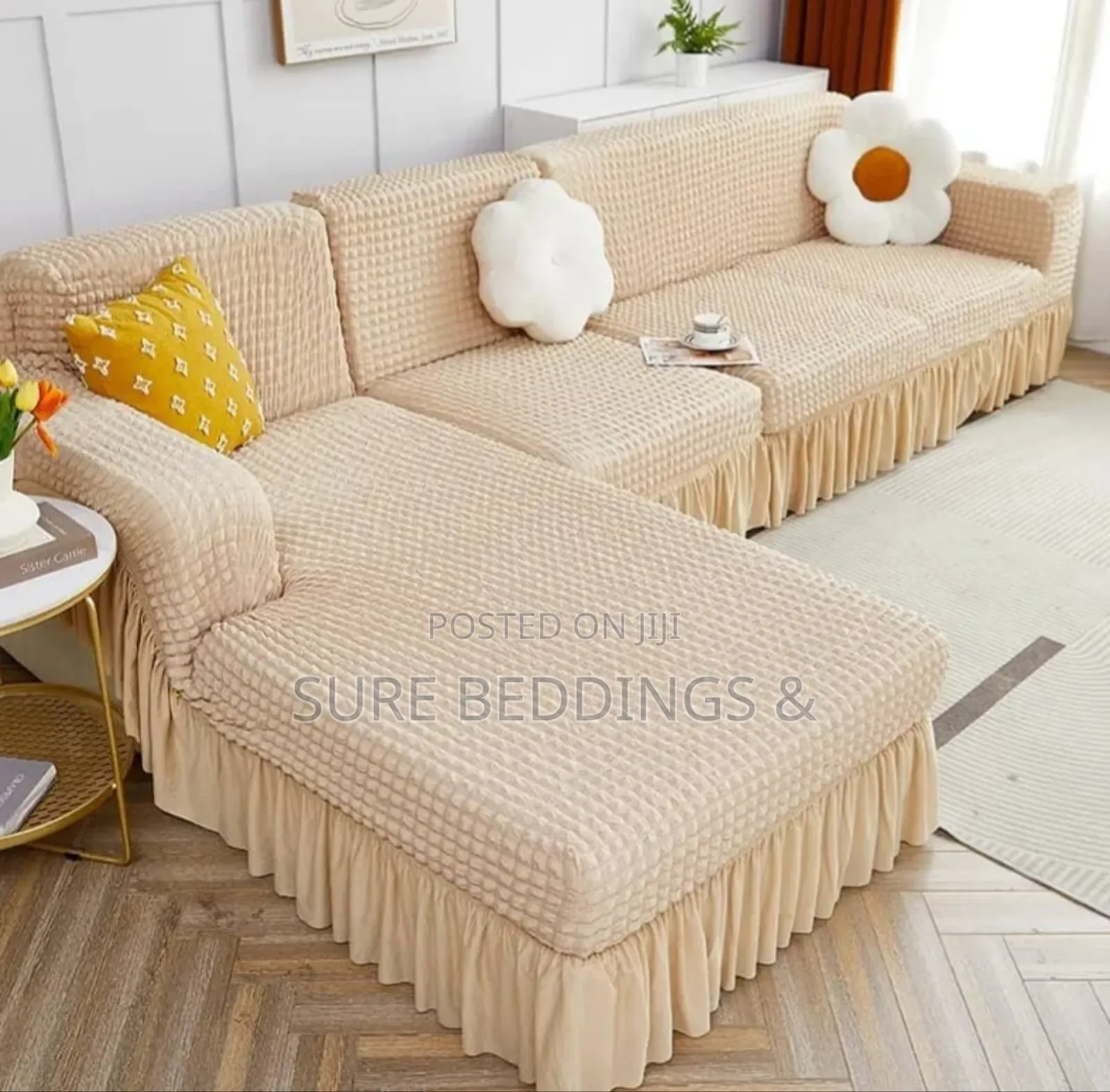 Stretchable L Shaped Chair Cover
