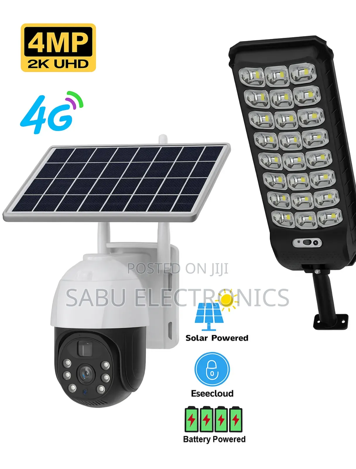 Smart 4g Solar Security Camera + Powerful Solar Street Light