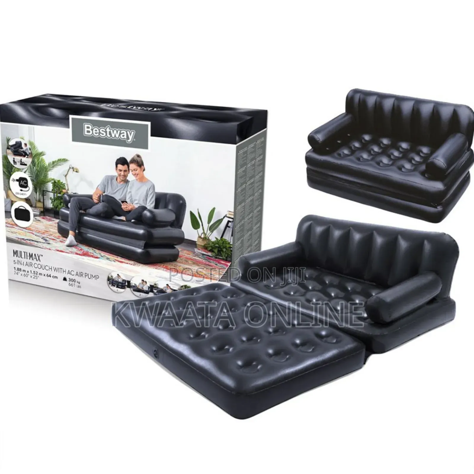 5-in-1 Air Couch Sofa Multipurpose Sofa, 188 X 152 X 64 Cm,