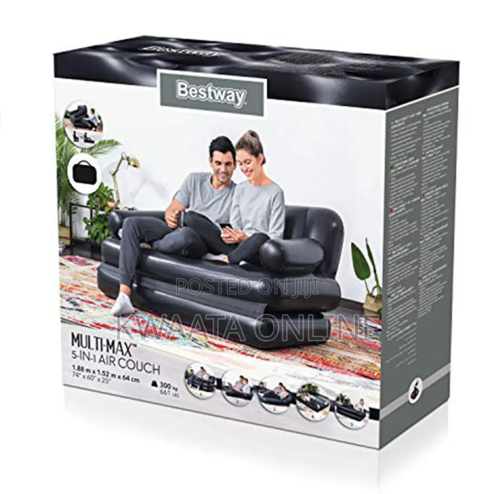 5-in-1 Air Couch Sofa Multipurpose Sofa, 188 X 152 X 64 Cm,