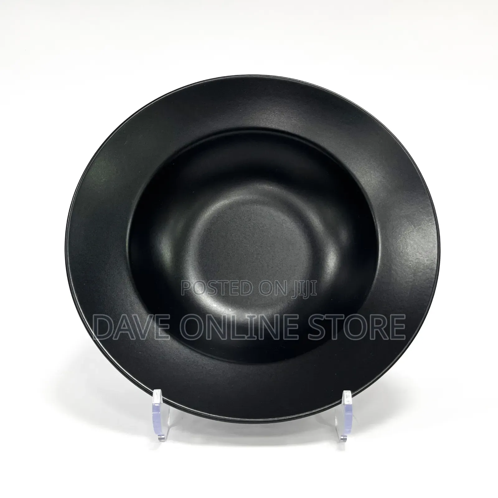 6 PCS Pasta Ceramic Deep Plate Soup Dish Black