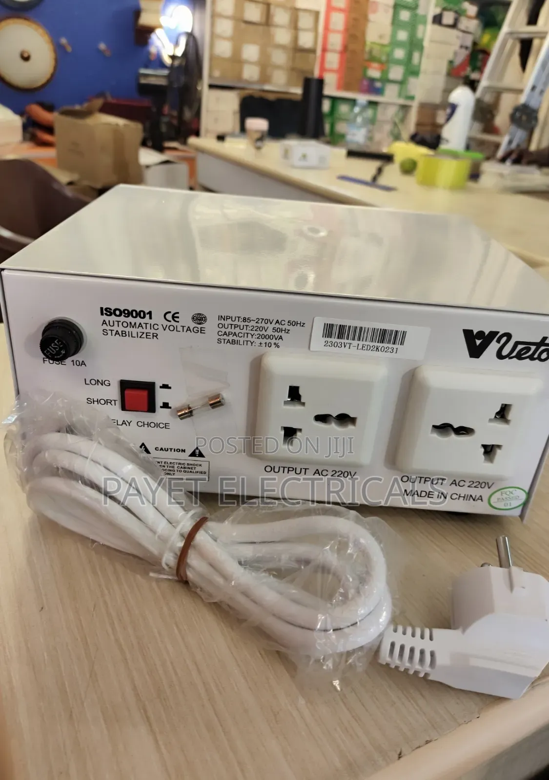 Voltage Stabilisers 2000va for Vvetto